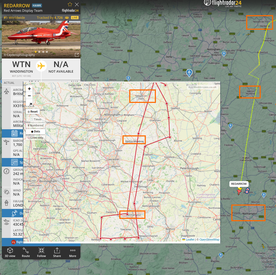 Red Arrows Gassed on Track  Problematic weather