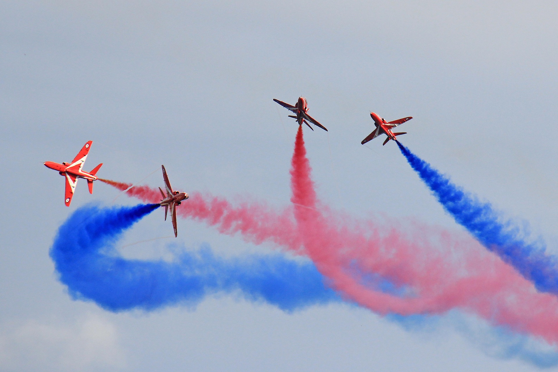 Red Arrows at an airshow
