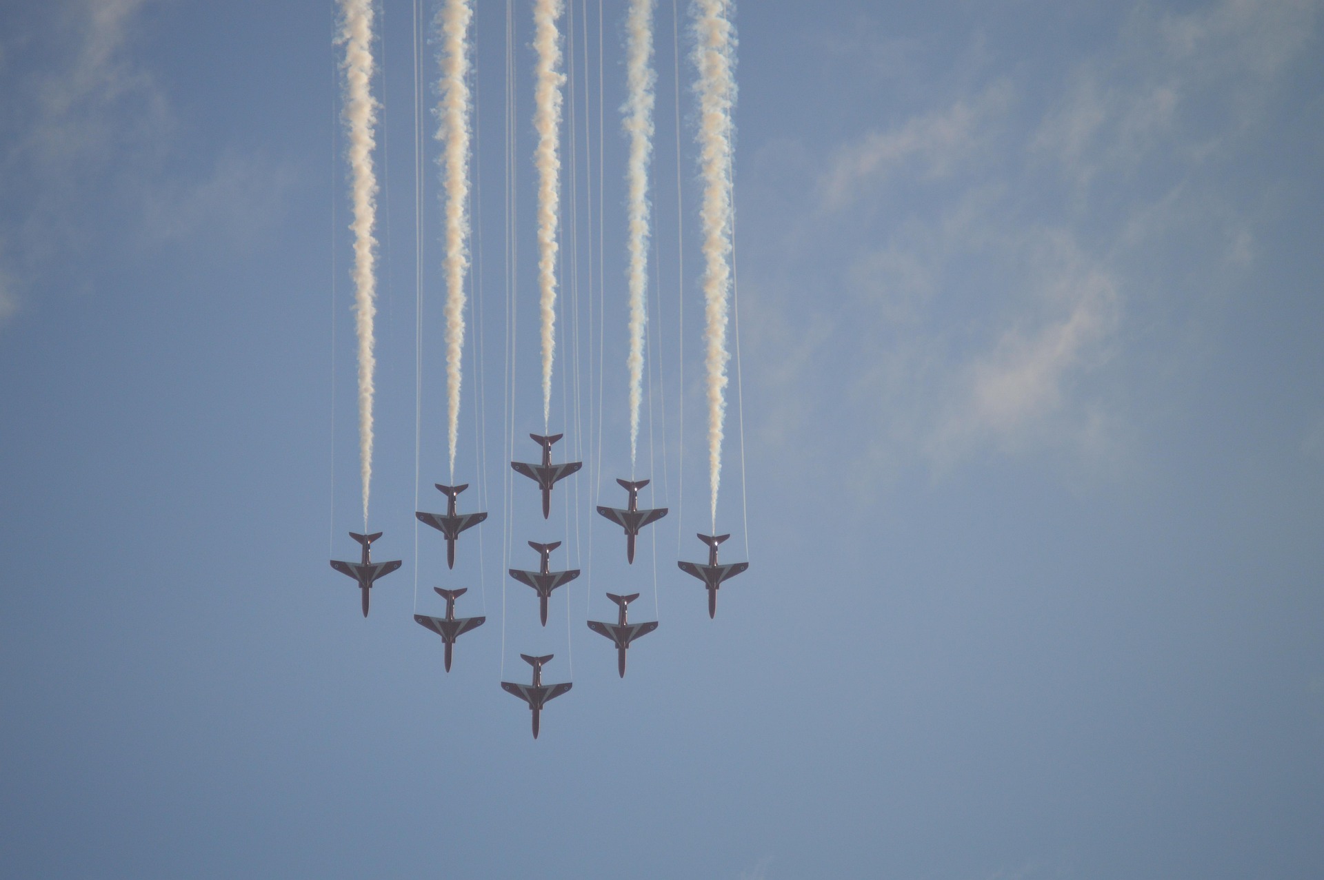 Red Arrows on the ground at their home base